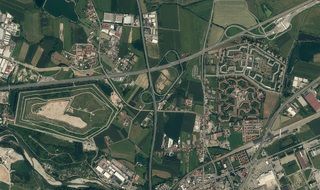 satellite photos village town view