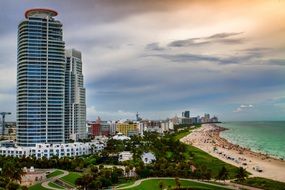 skyscrapers on the beach in miami