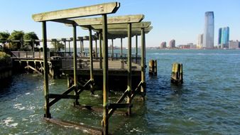 wooden pier in New York