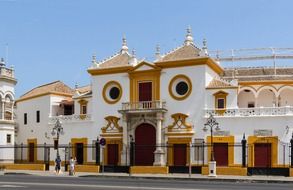 entrance to the bullring in seville