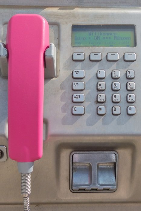 Pink bright telephone