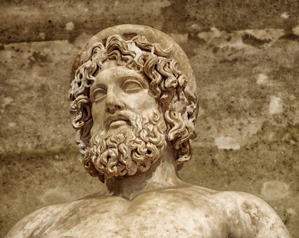 aesculapius statue, fragment, france, paris, louvre