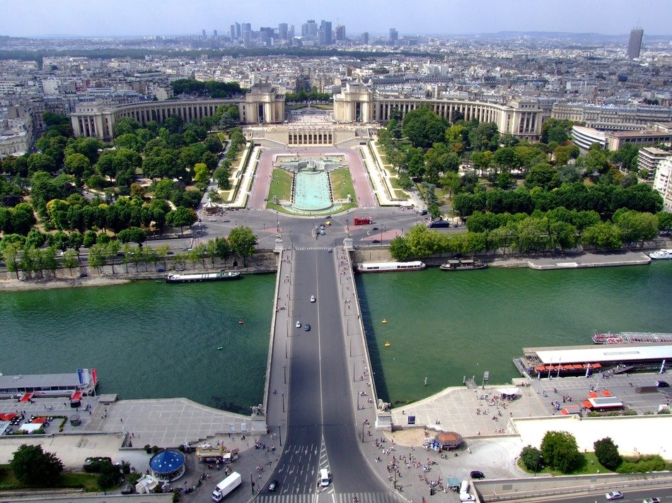 huge bridge over the seine river in France