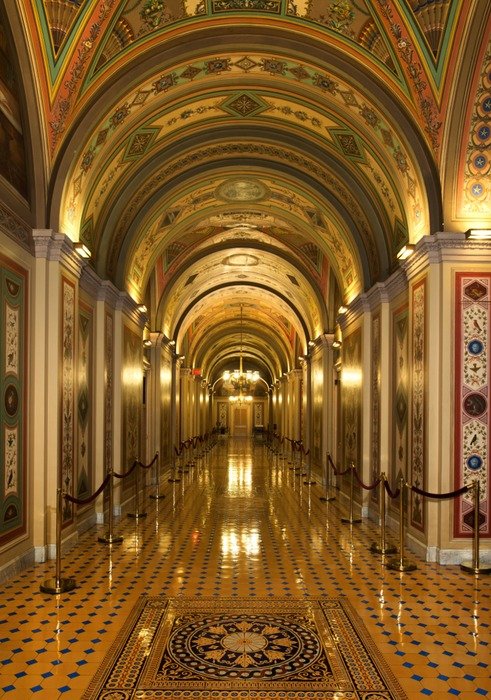 beautiful vault in capitol building, usa, washington dc