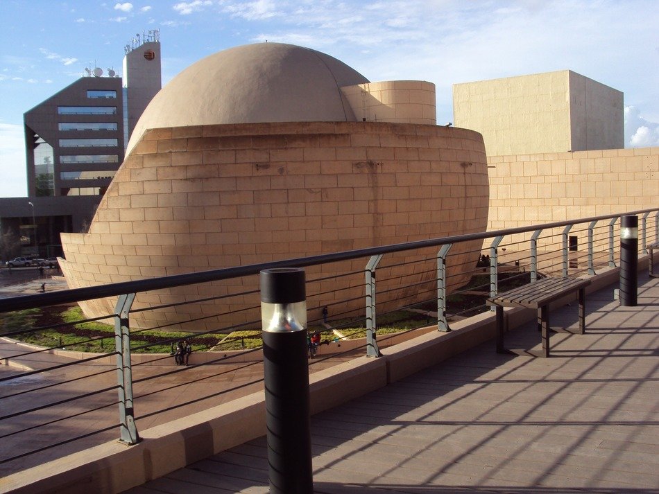 back view of OMNIMAX cinema in Cultural Center, mexico, tijuana