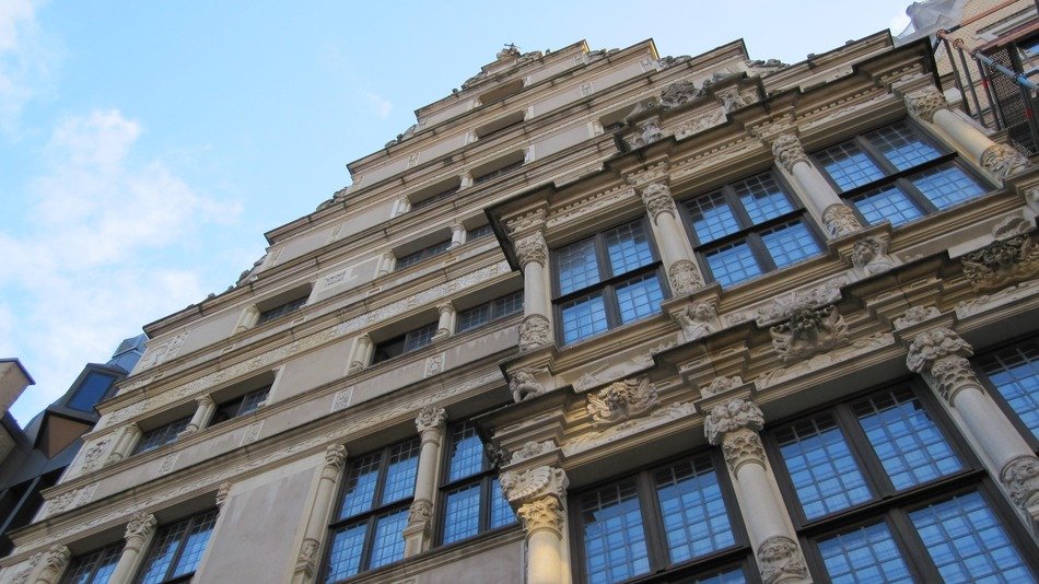 facade of a building in the old town