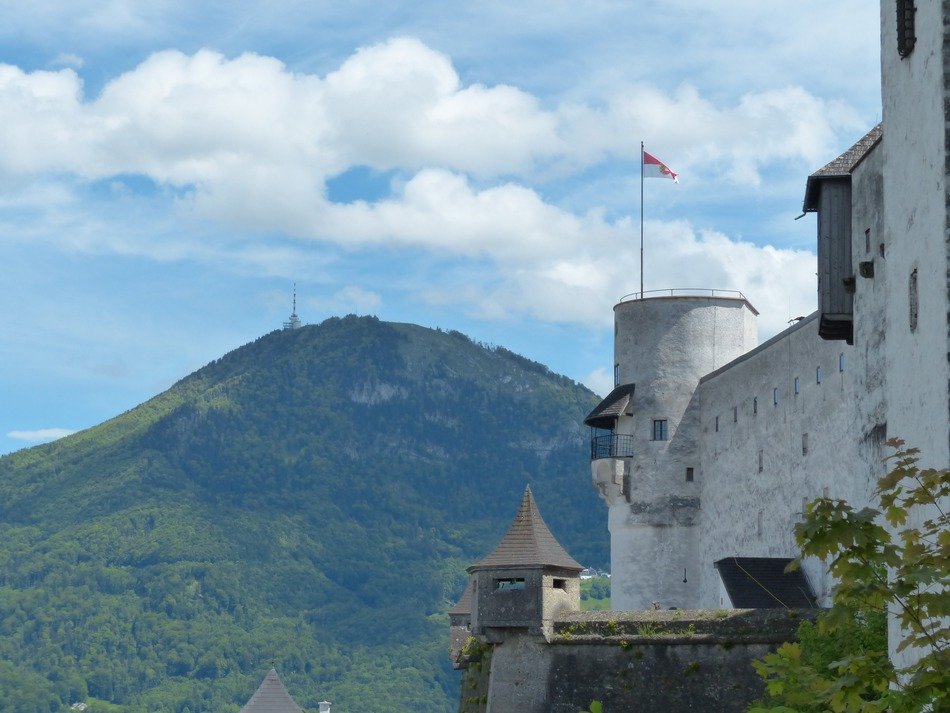 Hohensalzburg Castle sits atop the Festungsberg