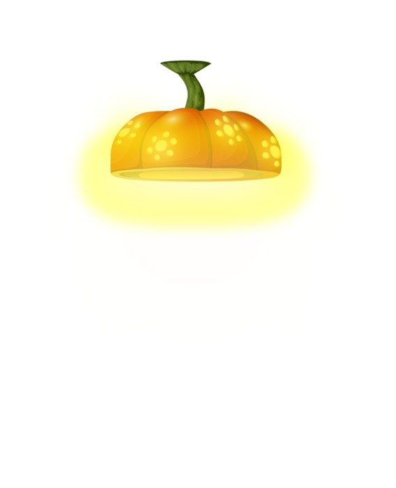 pumpkin form celing light, illustration