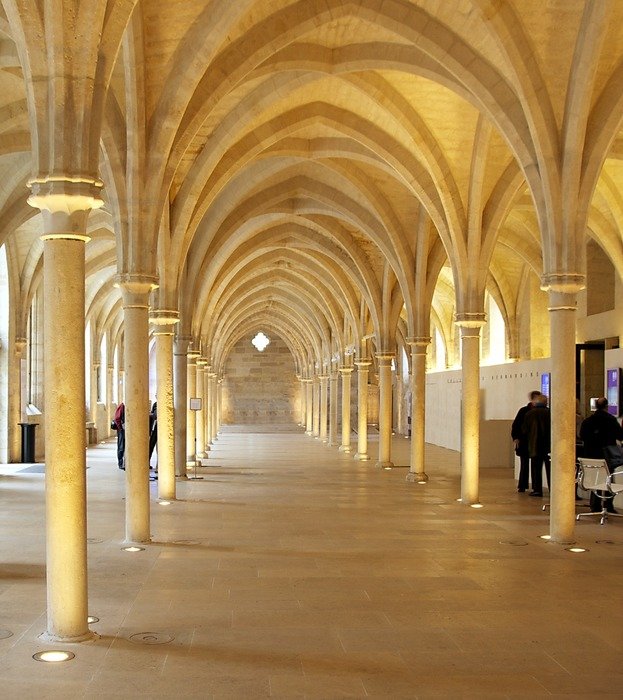 church nave of the Collège des Bernardins, france, paris