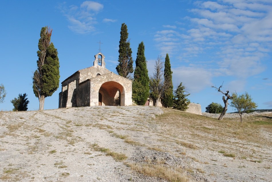 Romanesque architecture in the chapel in the Alpilles, France