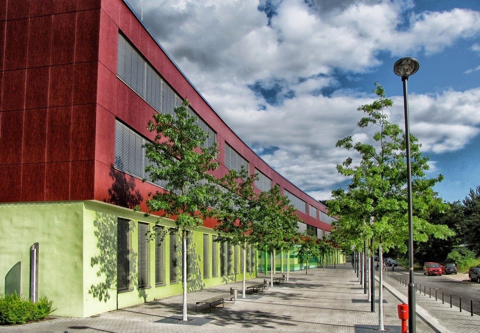 new long school building, germany, darmstadt