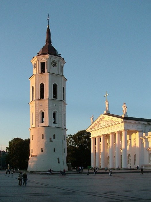 Cathedral Basilica of St Stanislaus and St Ladislaus at summer evening, lithuania, vilnius