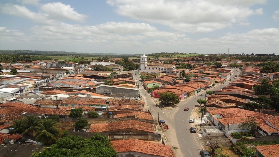 top view of old town, brazil, alagoas, coruripe