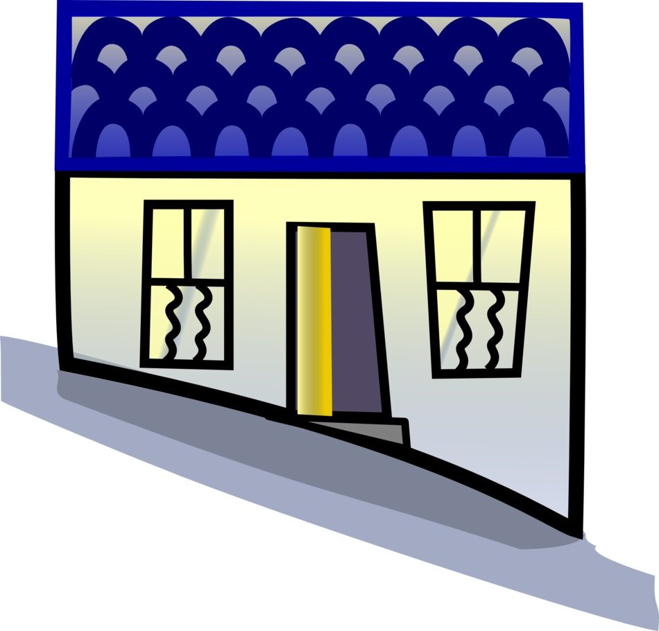 one-storey terraced house, illustration