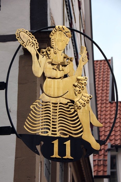 woman simbol barber beauty shop 11 house number