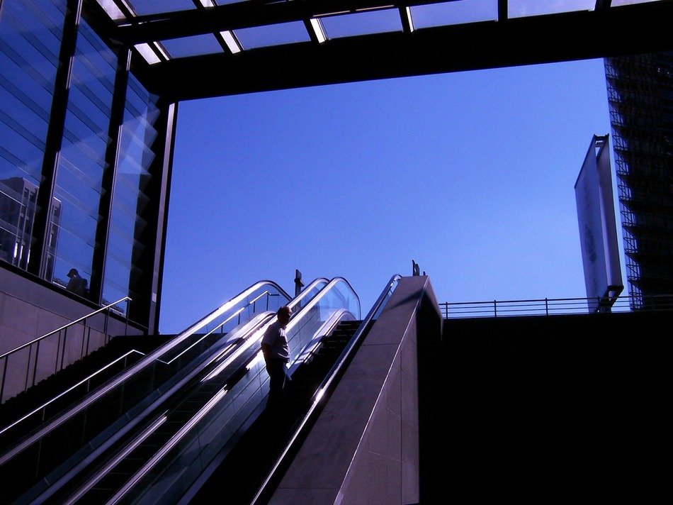 Architecture of escalator stairs