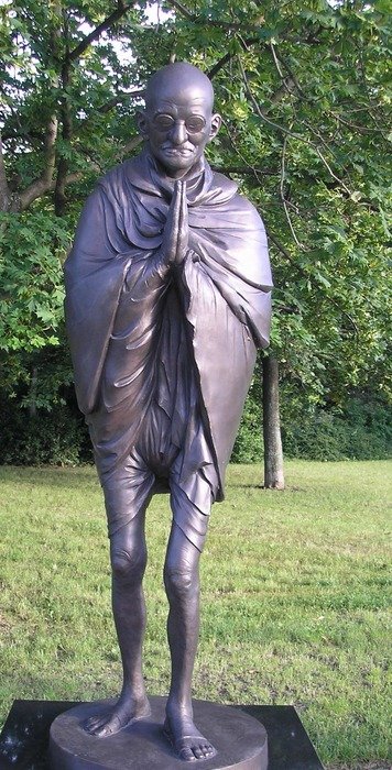 Mahatma Ghandi bronze Monument in park