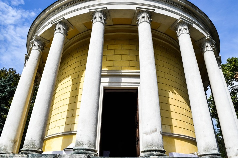 Old column pavilion monument