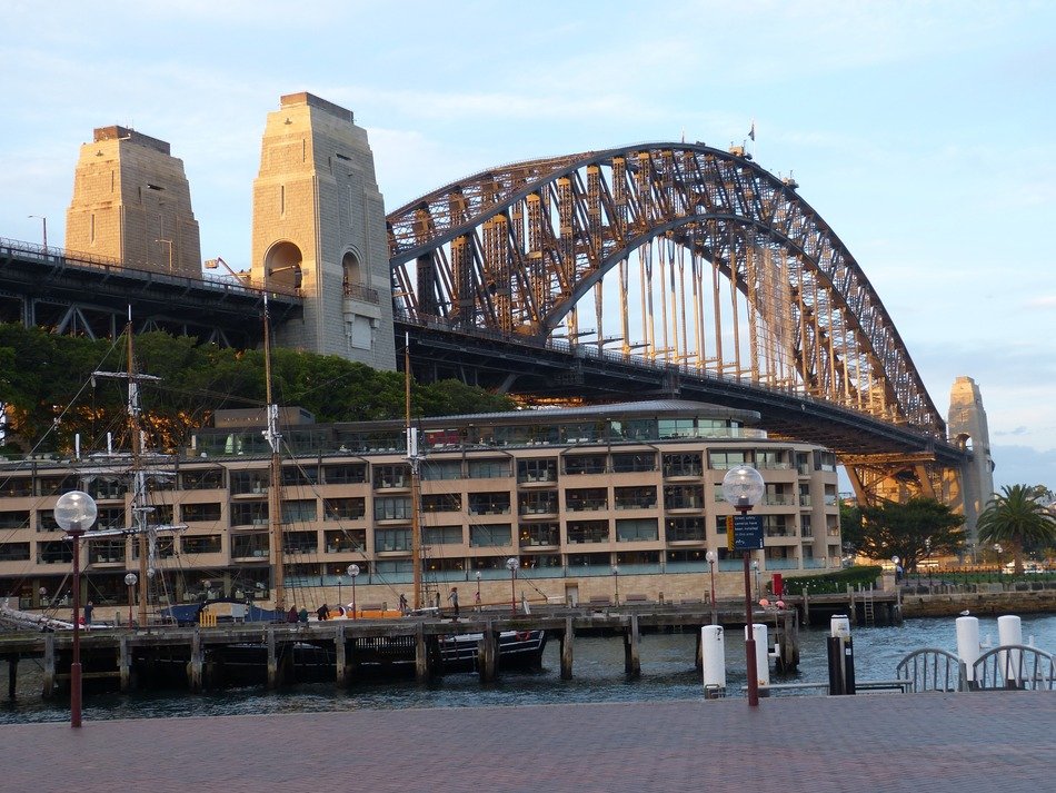 piere beneath harbour bridge, australia, sidney
