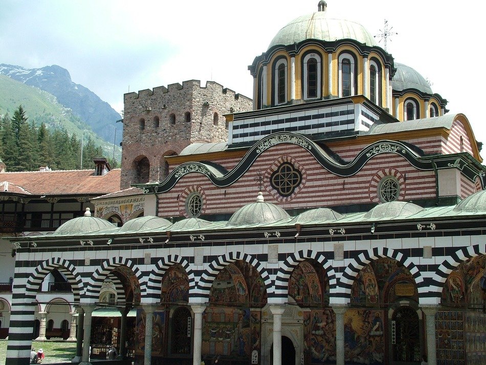 Monastery in the town of Rila, Bulgaria