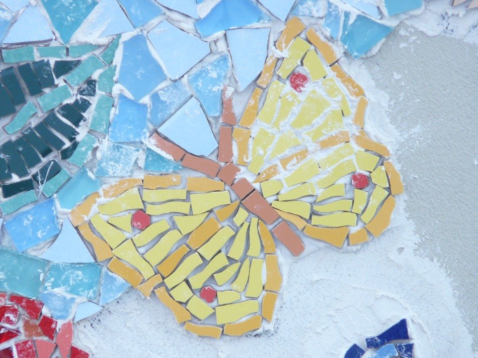 mosaic image of a butterfly