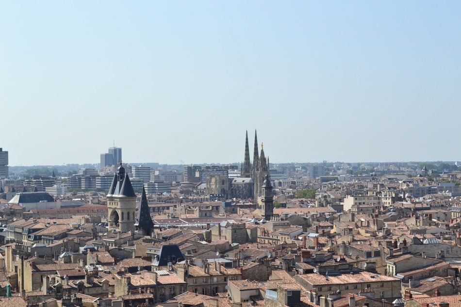 aerial view of city, france, bordeaux