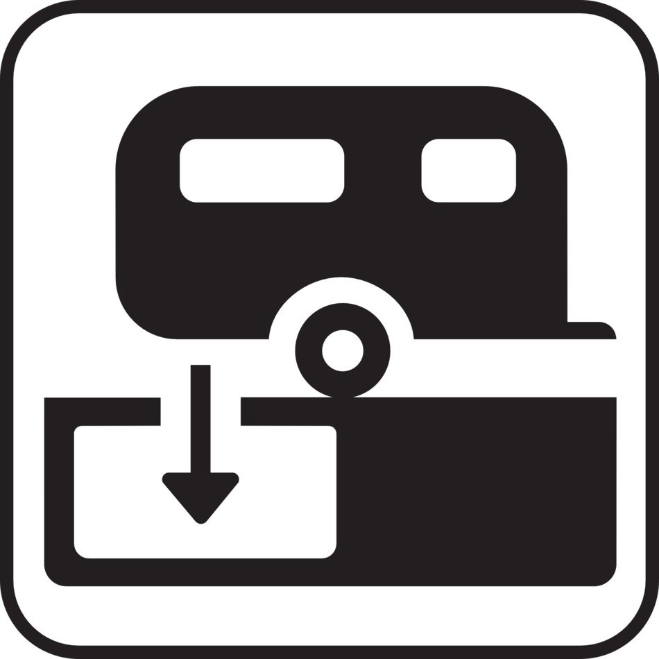camper dumping, dump station, icon
