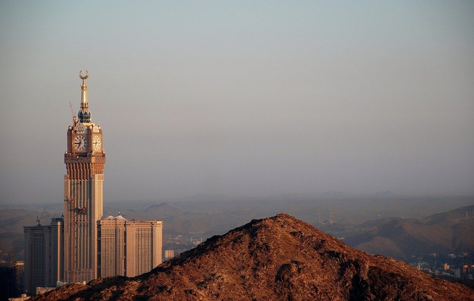 a view on the shrine of the Muslim world Mekkah in Mecca