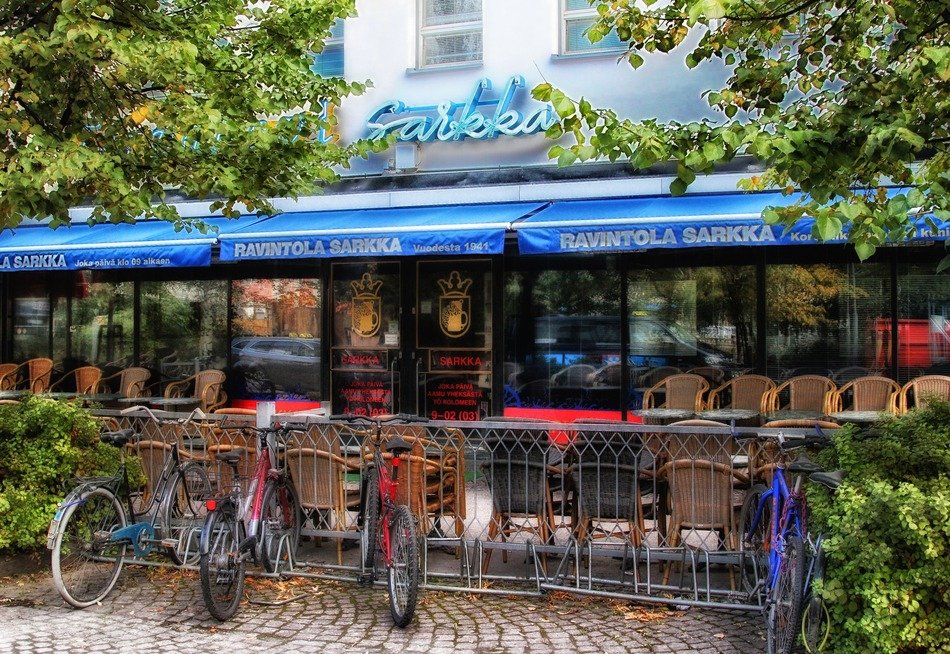 restaurant in the street in finland