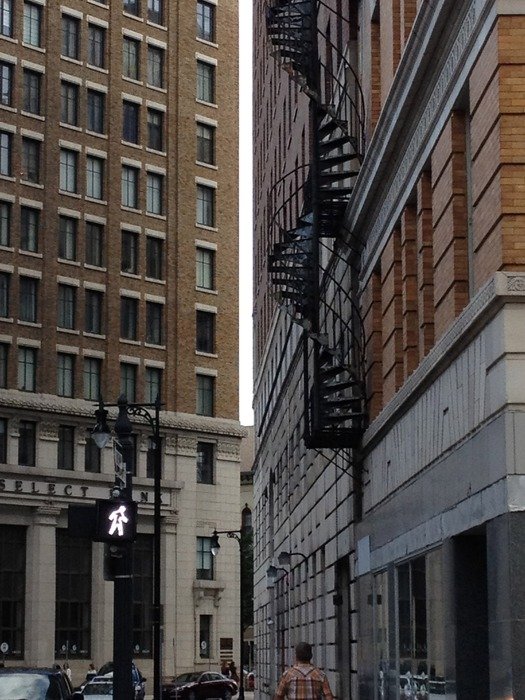 fire escape on a modern building