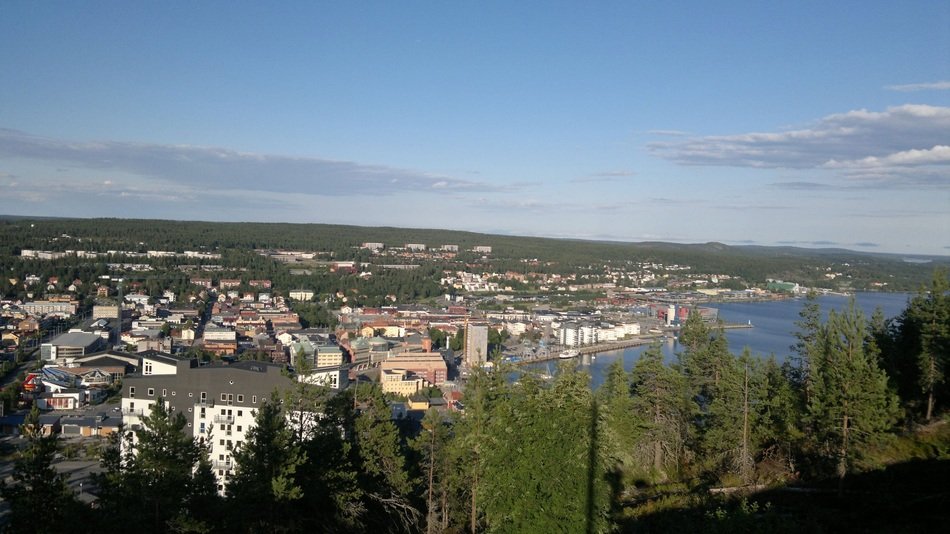view of city Umea, Sweden
