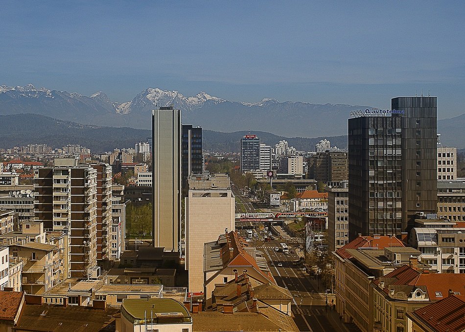 urban panorama of the city