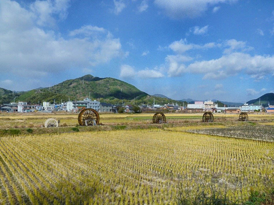 Landscape of the farm field in Sukomo,Japan