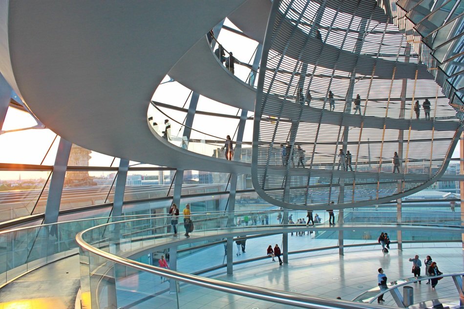 interior of Reichstag, germany, berlin