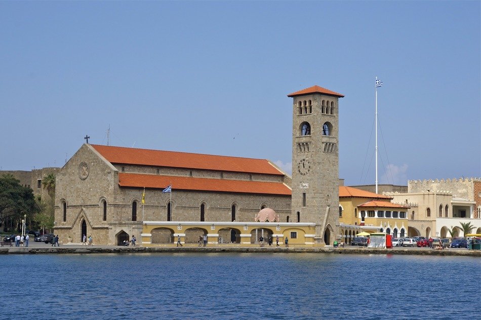 old church of the Annunciation at sea, greece, rhodes