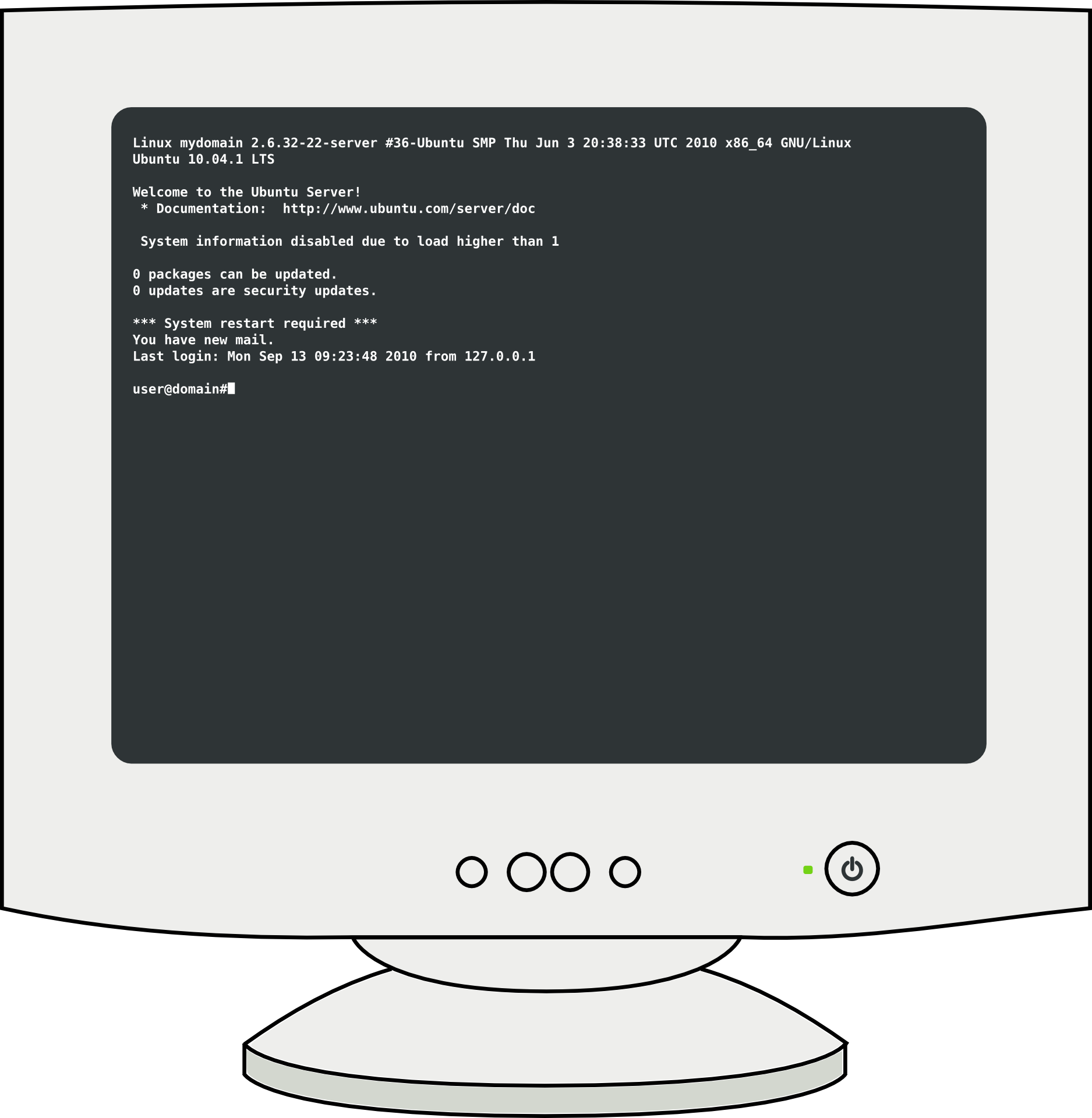 Written program on a computer monitor free image download
