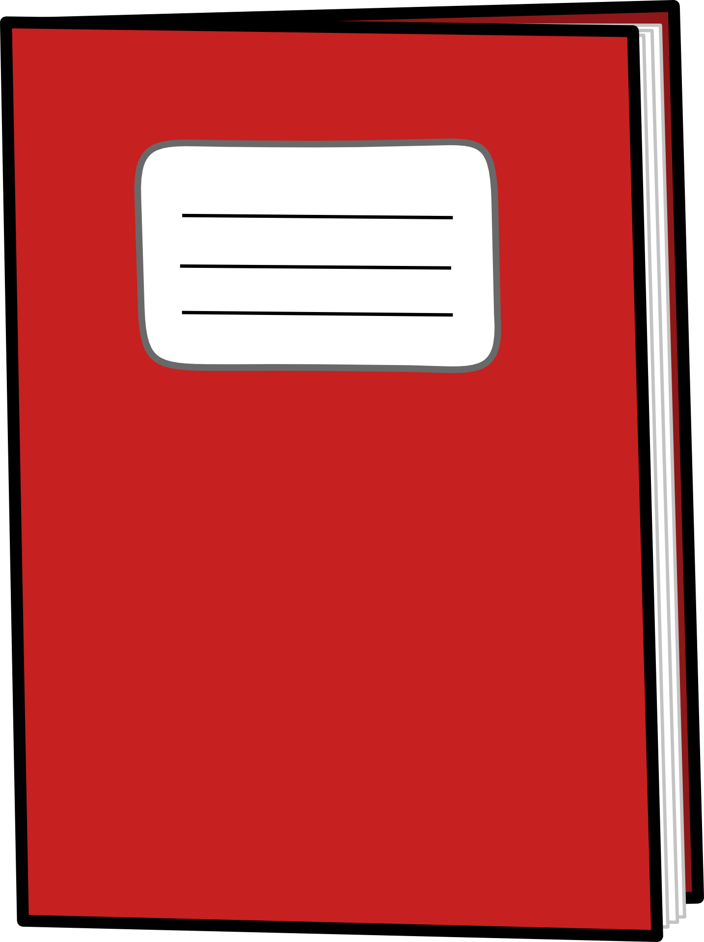 School red exercise book drawing free image download