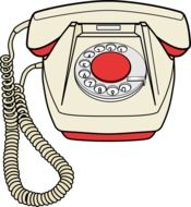 Clipart of ancient telephone