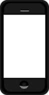 İllustration of Black and white phone