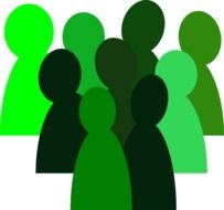 green color icon for a group of people