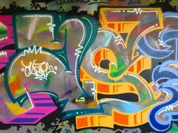 colorful decorative spray graffiti