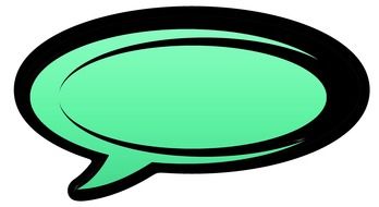 green communication balloon