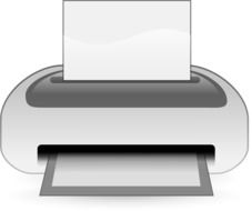 clipart of printer with paper inserted