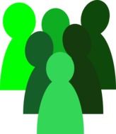 green icon of a group of people