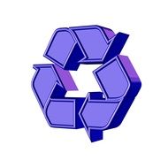 purple symbol for recycling