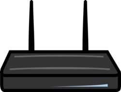 Ä°llustration of black wireless router