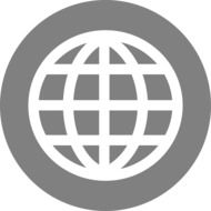 international network symbol on a white background
