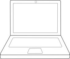 laptop scheme drawing