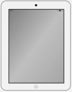 drawing of a white ipad