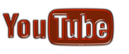 white and red logo of YouTube